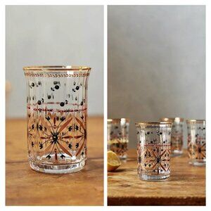 Anthropologie Gold and Black Patterned Glasses